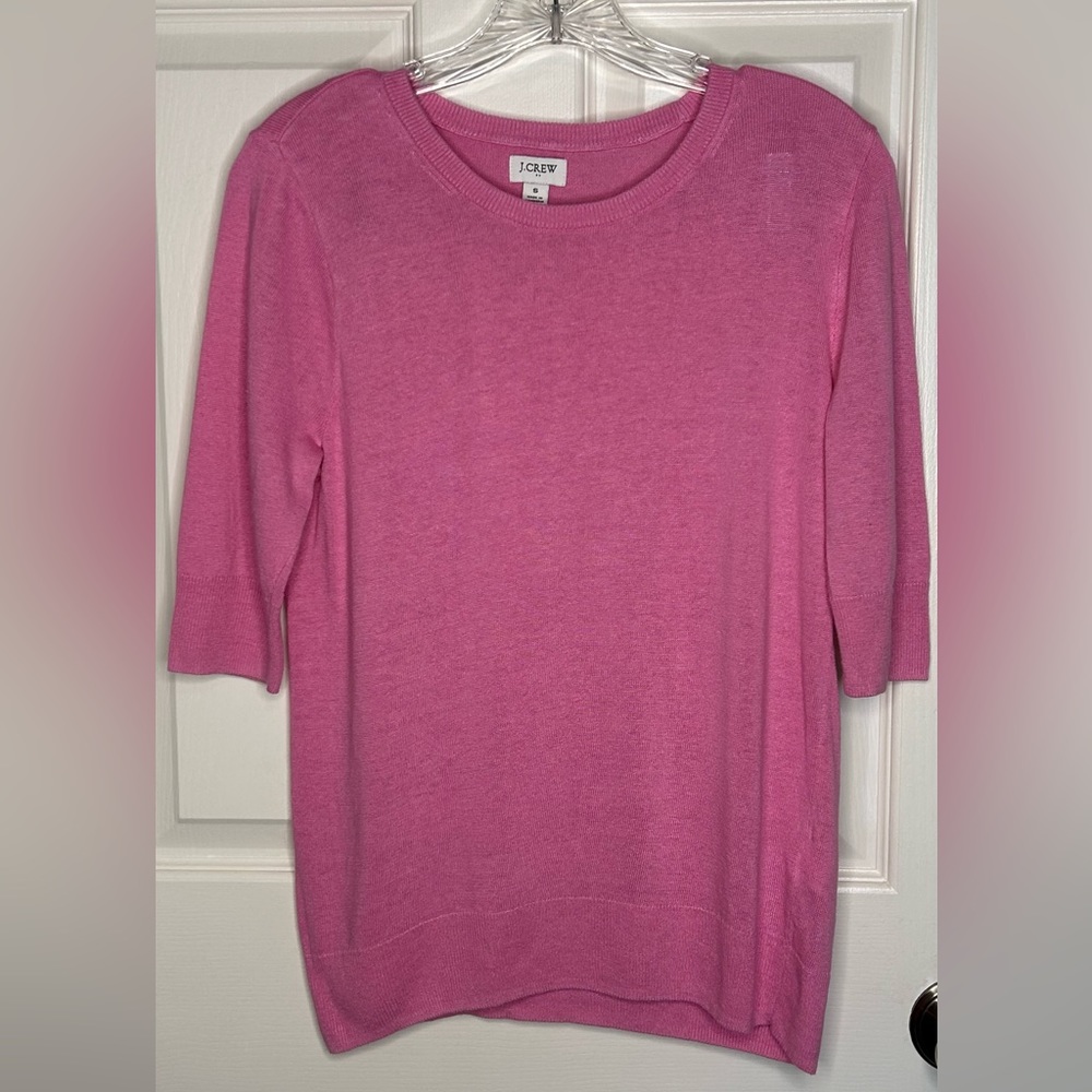 J. Crew Linen Blend Short Sleeved Sweater Small